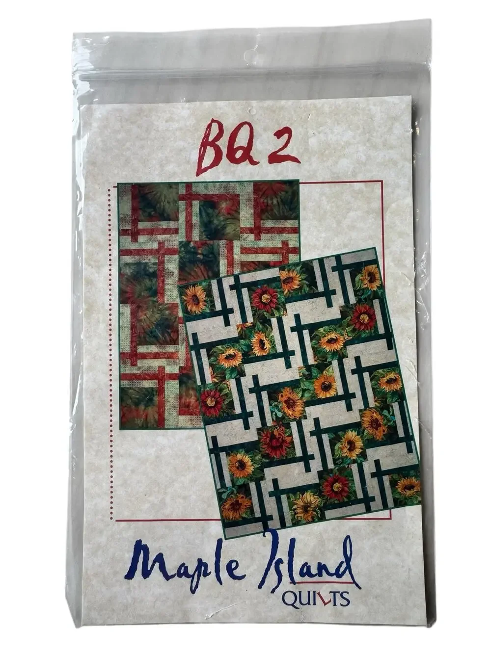 MAPLE ISLAND QUILTS BQ2 Quilting Pattern Geometric Lap Twin Queen Size